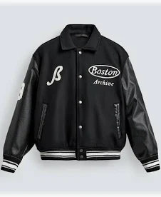 Men’s Black Varsity Bomber Jacket